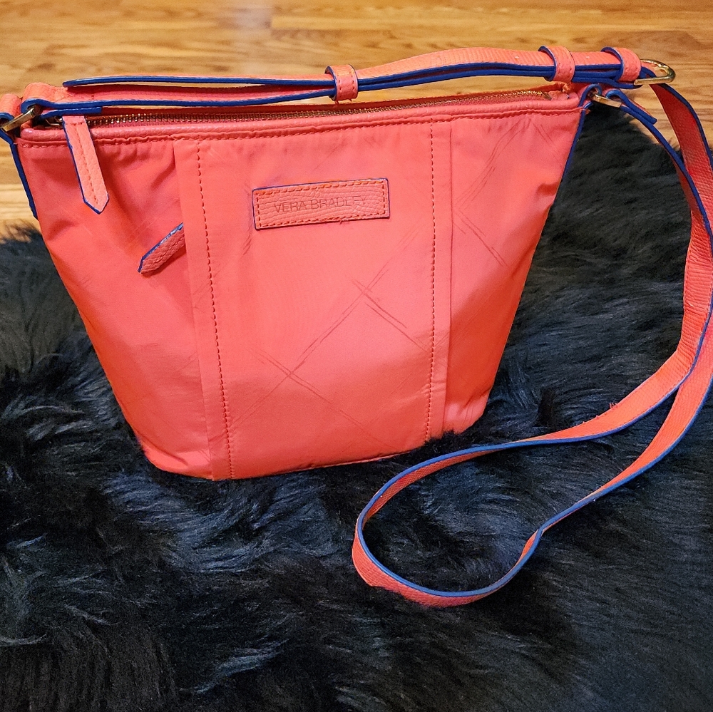 Vera Bradley Vibrant Orange Preppy Poly Crossbody Bag